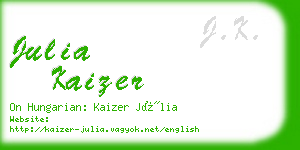 julia kaizer business card